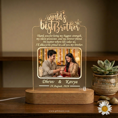 WORLD'S BEST BROTHER LED ACRYLIC LAMP