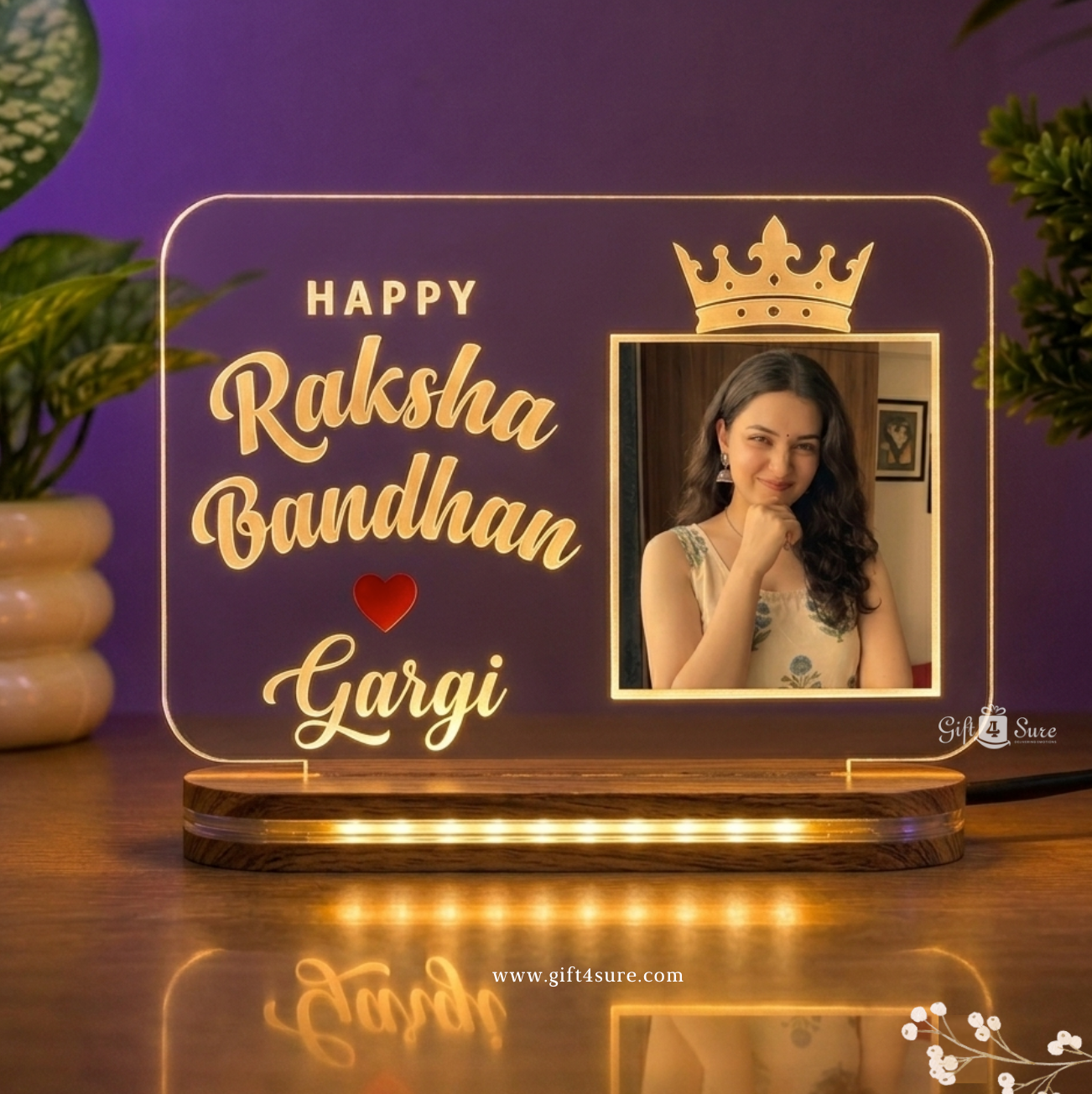 PHOTO ACRYLIC LED LAMP(RAKSHA BANDHAN EDITION )