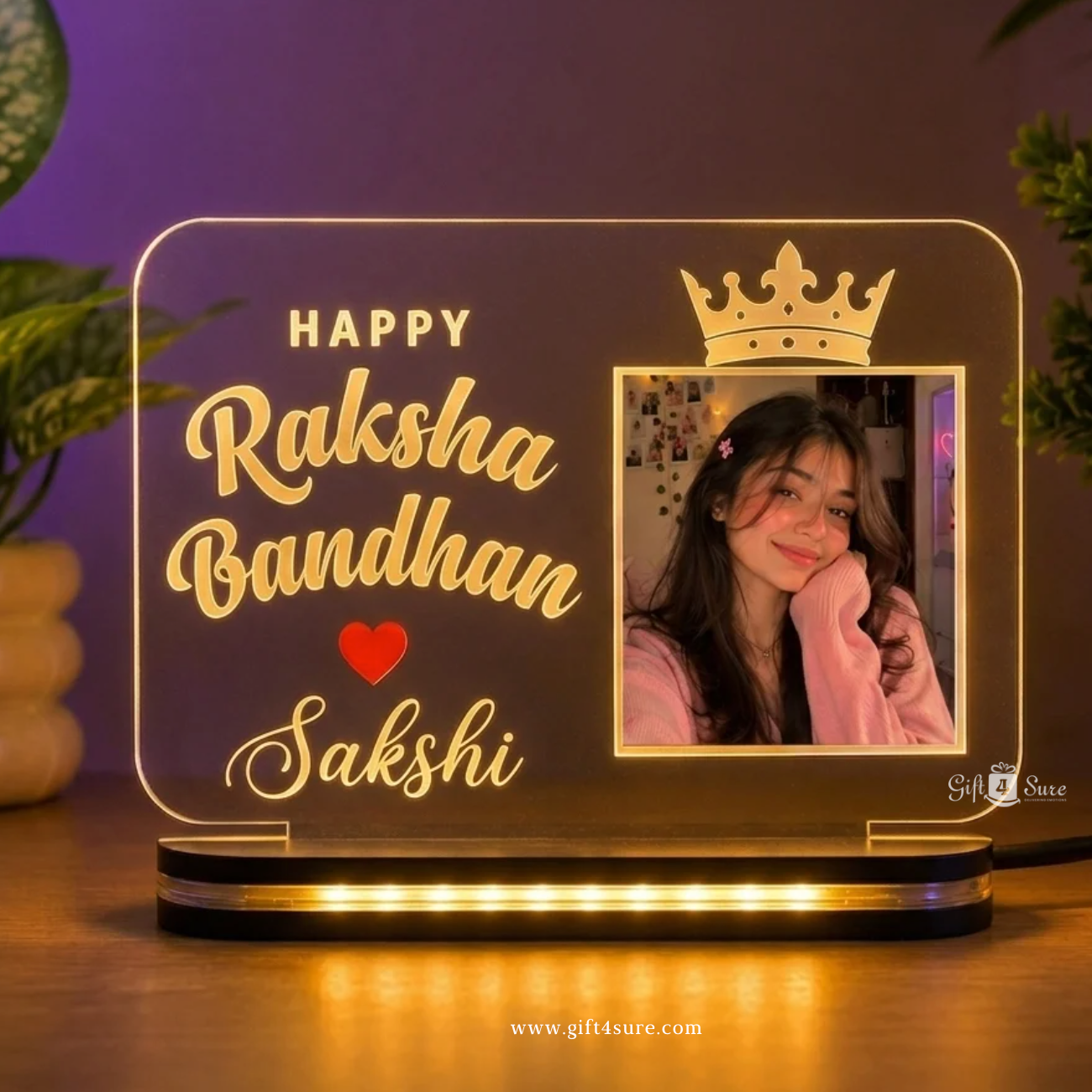 PHOTO ACRYLIC LED LAMP(RAKSHA BANDHAN EDITION )