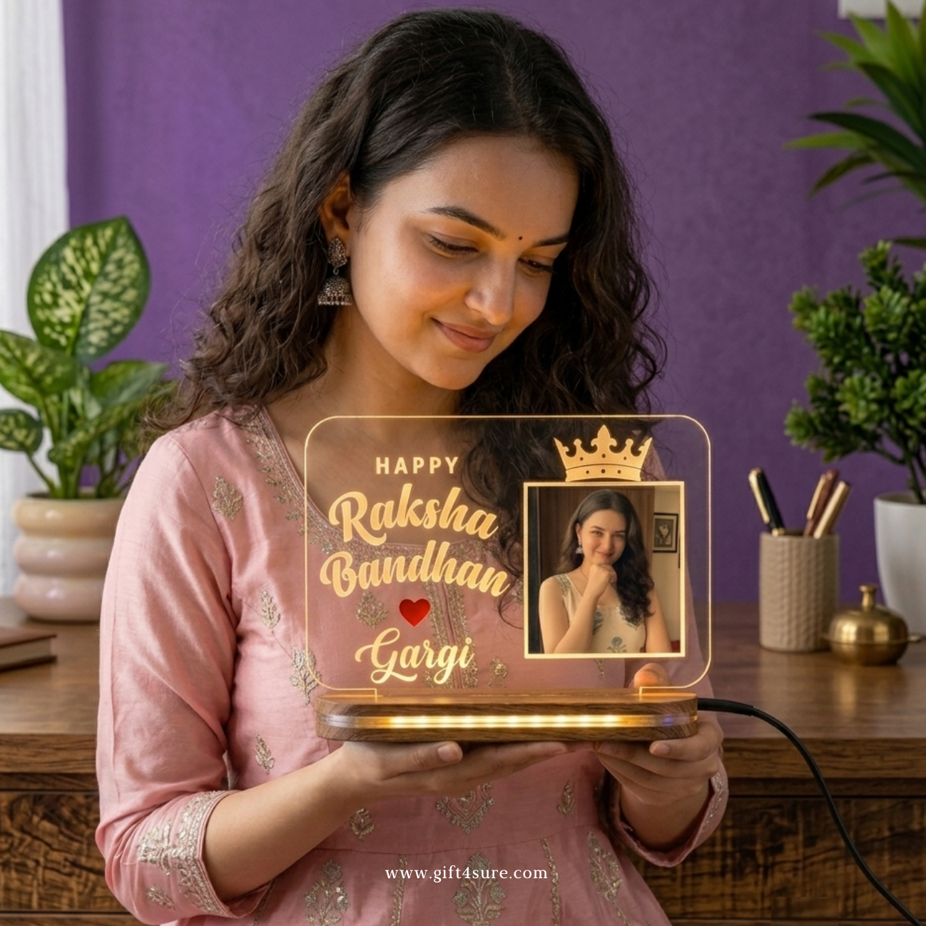 PHOTO ACRYLIC LED LAMP(RAKSHA BANDHAN EDITION )