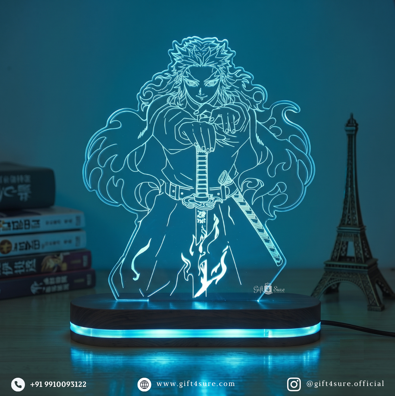 DEMON SLAYER: KYOJURO RENGOKU ANIME LED LAMP (MULTICOLOR)