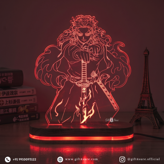 DEMON SLAYER: KYOJURO RENGOKU ANIME LED LAMP (MULTICOLOR)