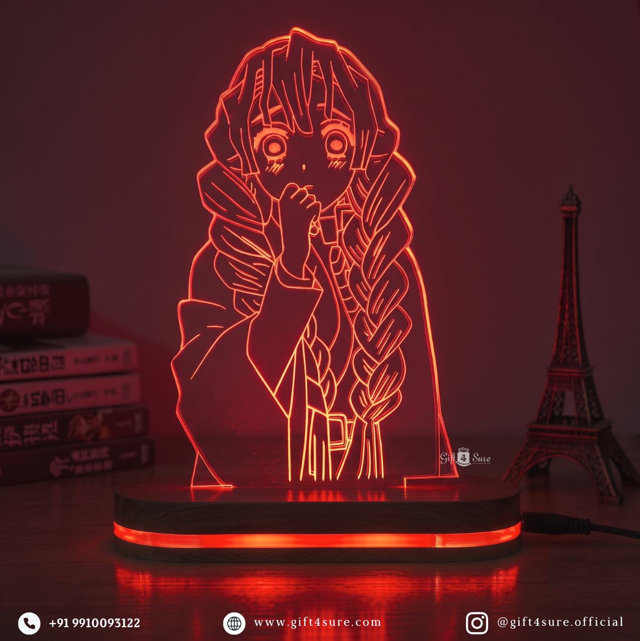 DEMON SLAYER: MITSURI KANROJI ANIME LED LAMP (MULTICOLOR)