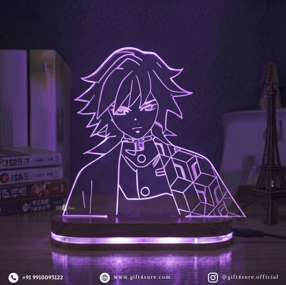 DEMON SLAYER: GIYU TOMIOKA ANIME LED LAMP (MULTICOLOR)