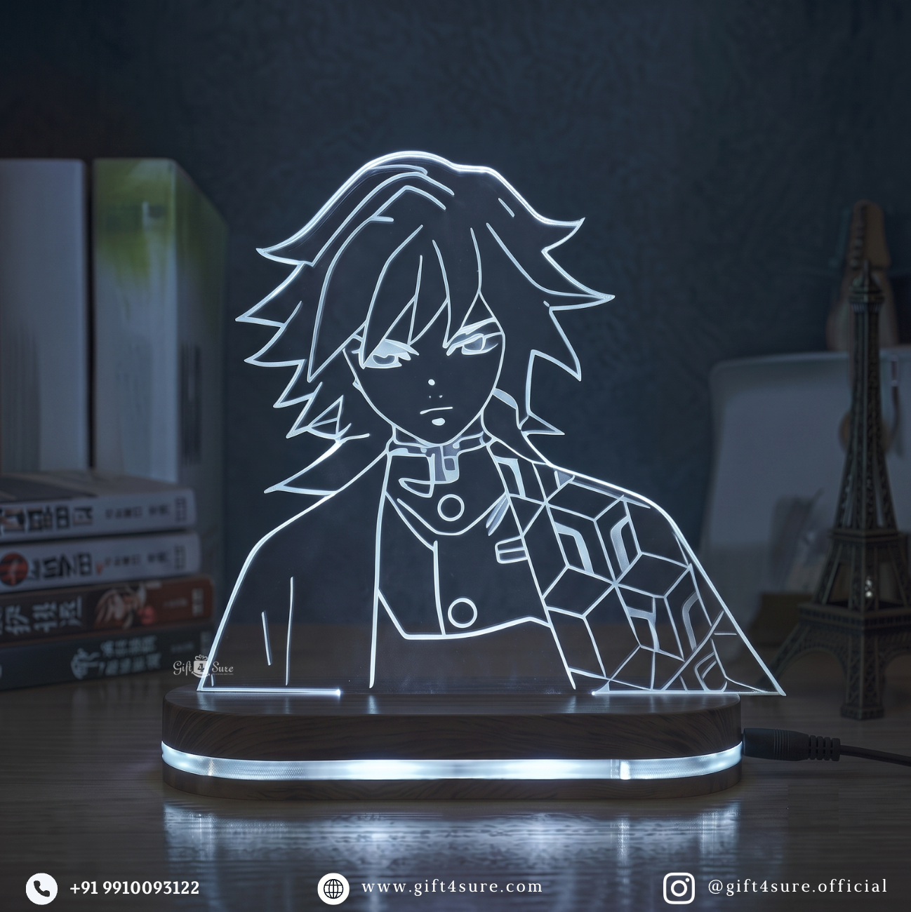 DEMON SLAYER: GIYU TOMIOKA ANIME LED LAMP (MULTICOLOR)