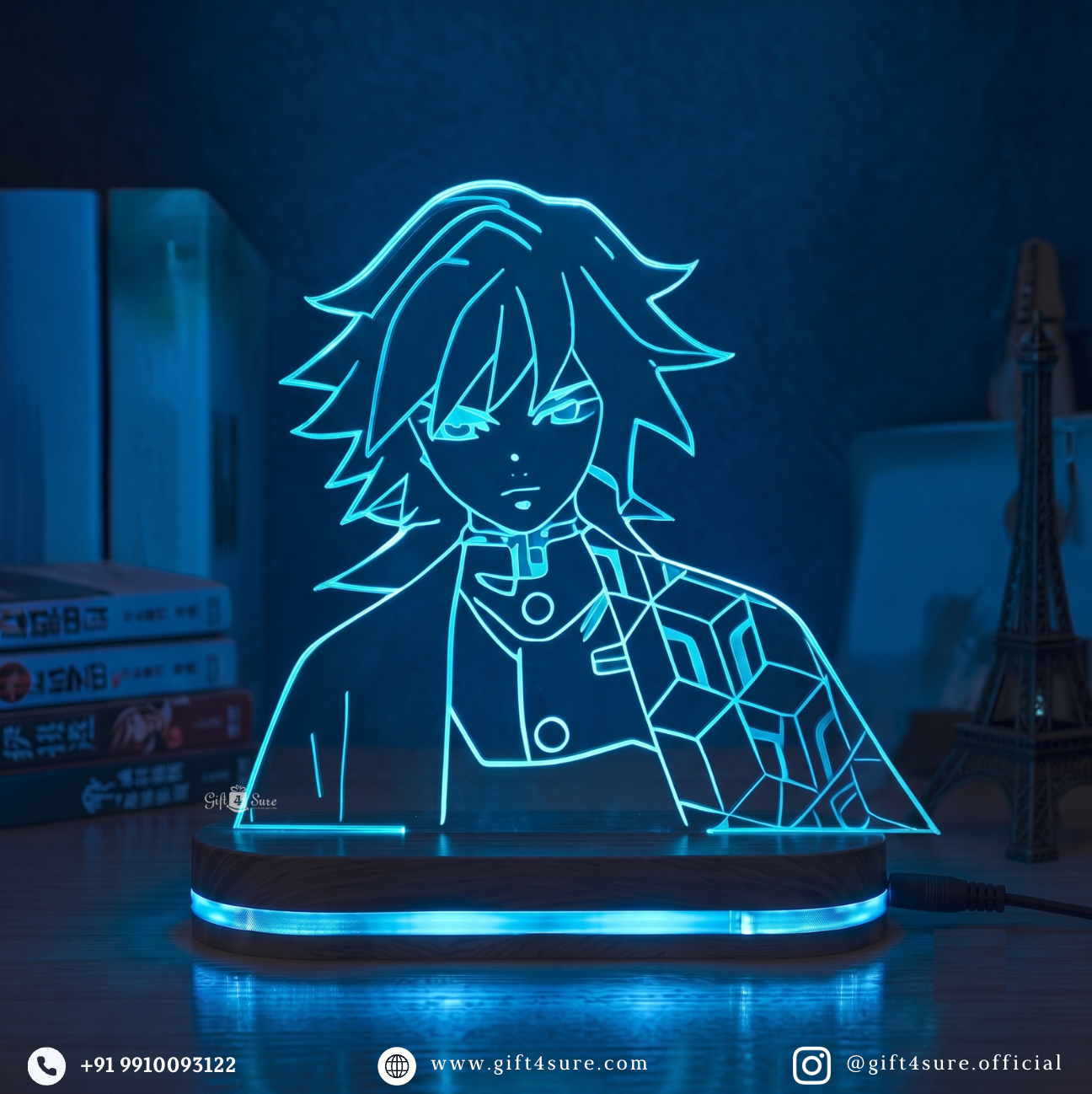 DEMON SLAYER: GIYU TOMIOKA ANIME LED LAMP (MULTICOLOR)