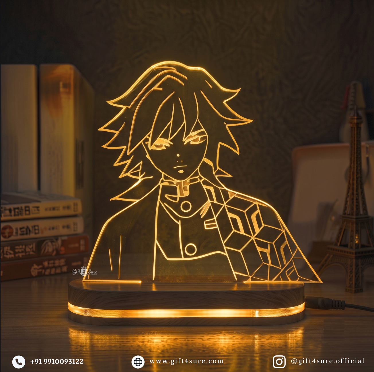 DEMON SLAYER: GIYU TOMIOKA ANIME LED LAMP (MULTICOLOR)