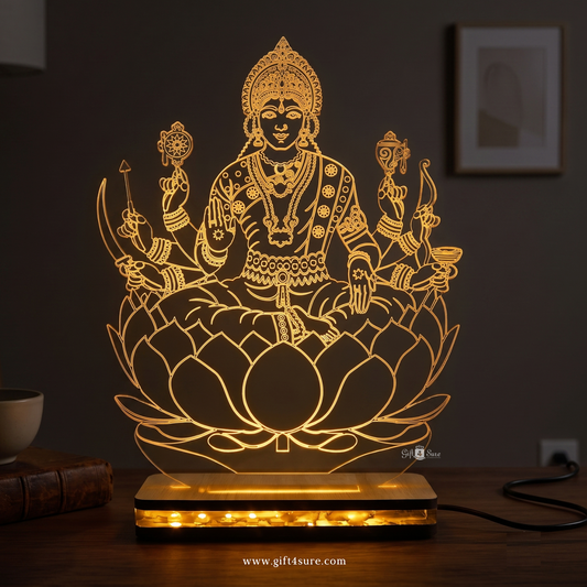 LAXMI MATA ACRYLIC LED LAMP (MULTICOLOR)