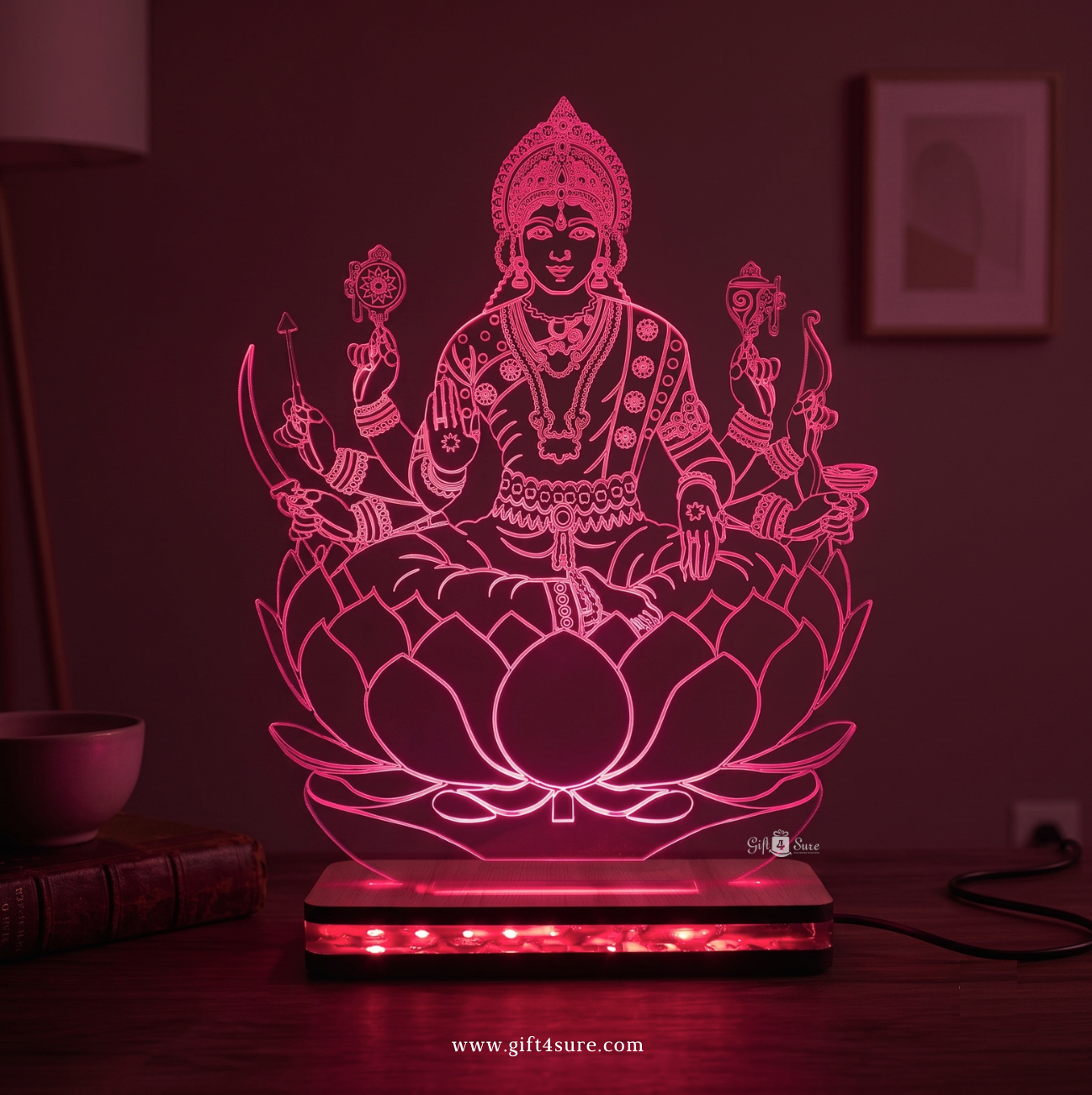 LAXMI MATA ACRYLIC LED LAMP (MULTICOLOR)