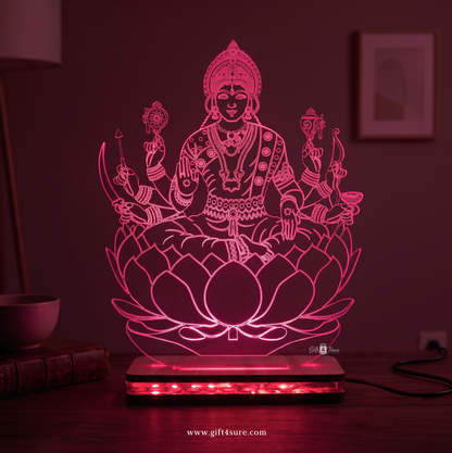 LAXMI MATA ACRYLIC LED LAMP (MULTICOLOR)
