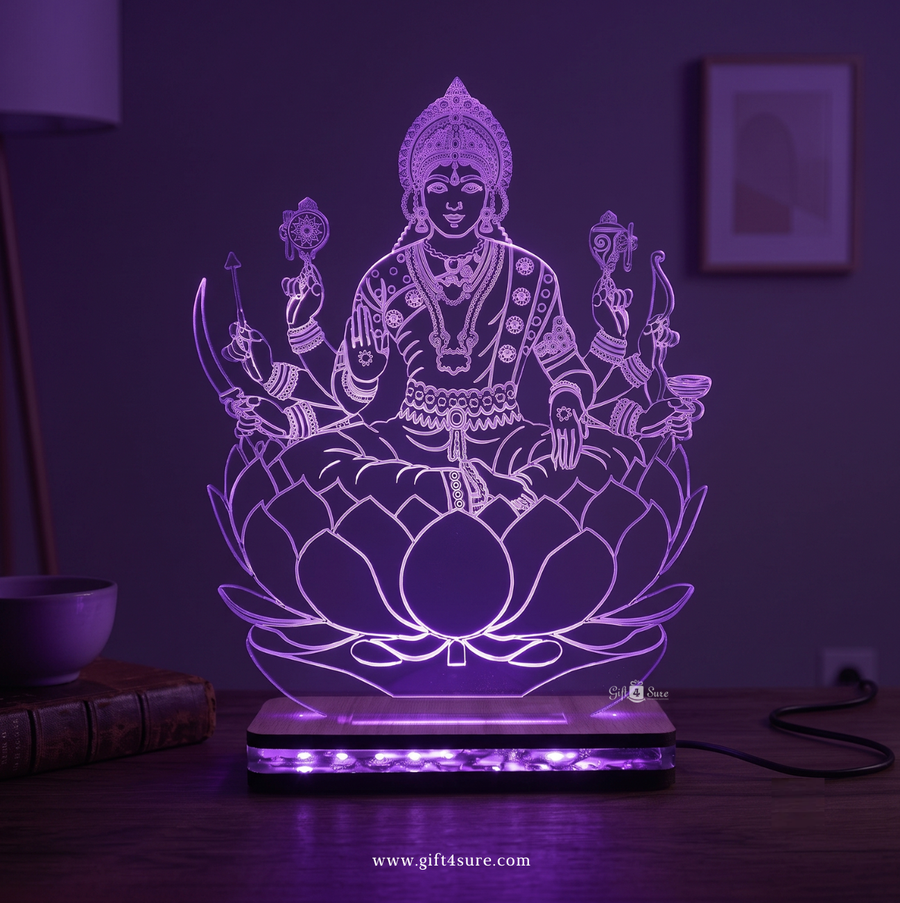 LAXMI MATA ACRYLIC LED LAMP (MULTICOLOR)