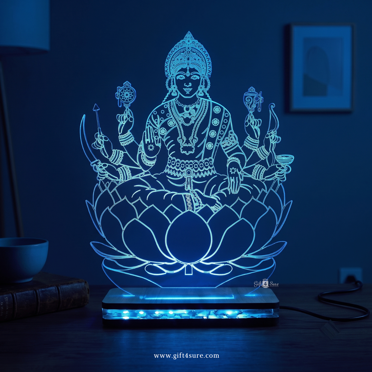 LAXMI MATA ACRYLIC LED LAMP (MULTICOLOR)