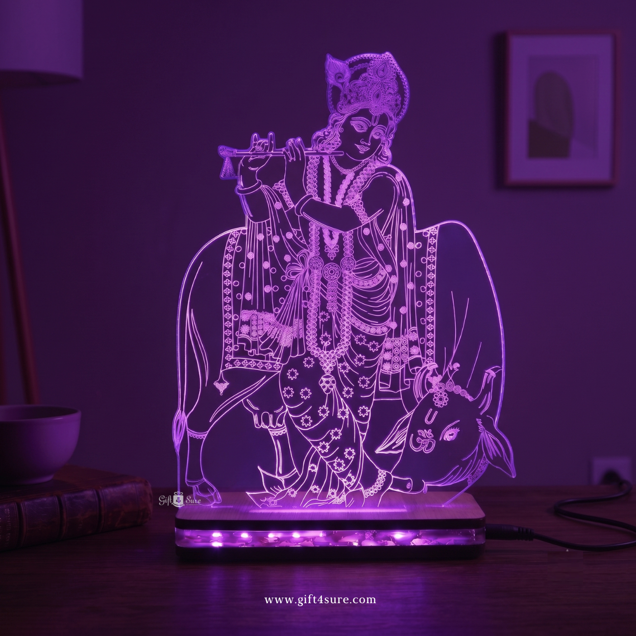 SHRI KRISHNA ACRYLIC LED LAMP (MULTICOLOR)