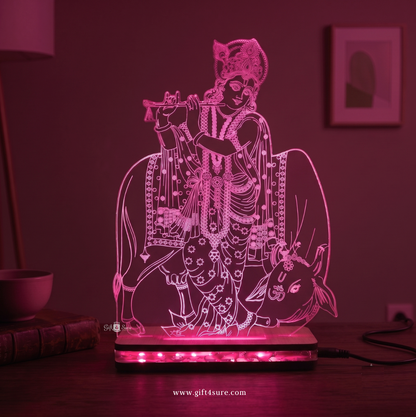 SHRI KRISHNA ACRYLIC LED LAMP (MULTICOLOR)