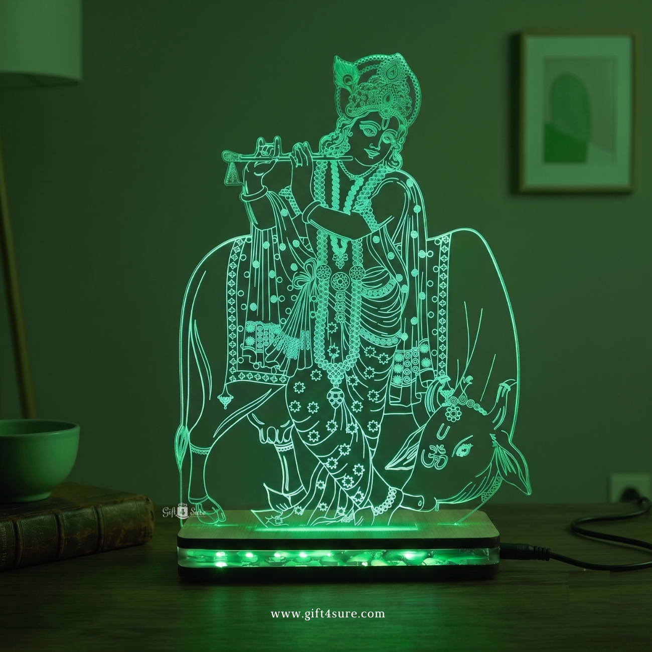 SHRI KRISHNA ACRYLIC LED LAMP (MULTICOLOR)