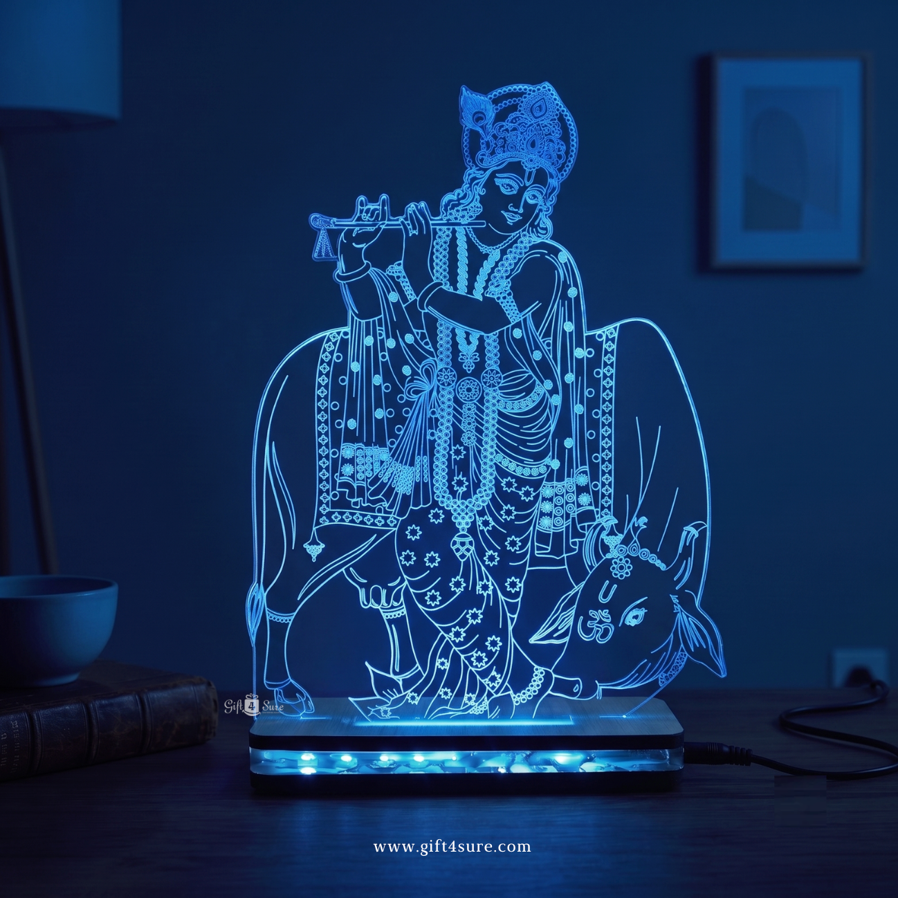 SHRI KRISHNA ACRYLIC LED LAMP (MULTICOLOR)