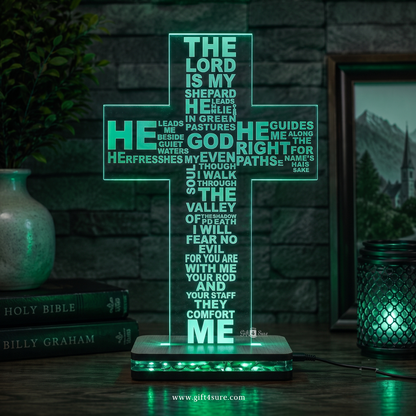 CRUCIFIX HOLY CROSS ACRYLIC LED LAMP (MULTICOLOR)