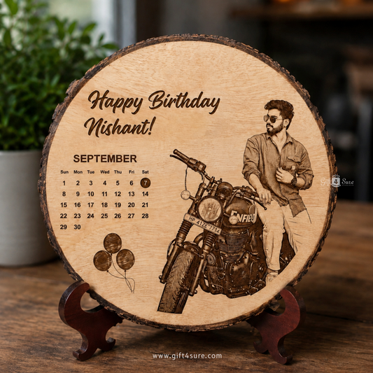 🎁 NATURAL WOODEN SLICE PHOTO FRAME-2 (100% off)
