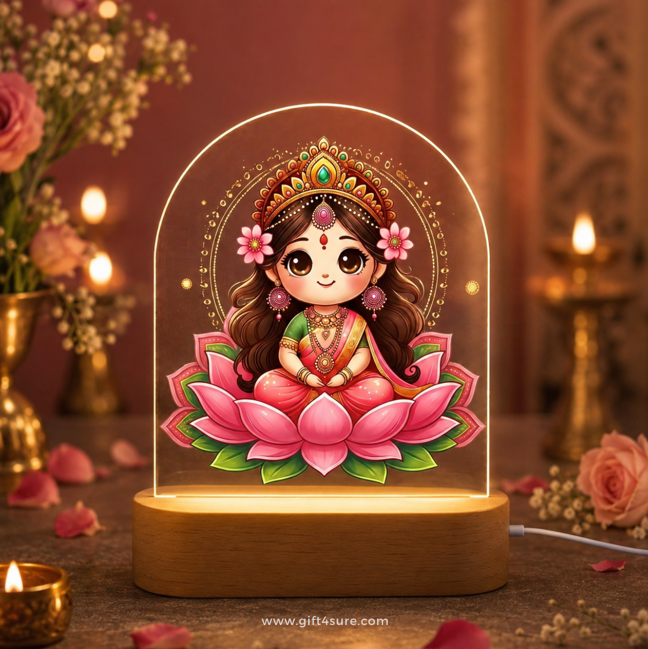 GODDESS LAXMI ACRYLIC DESK DECOR