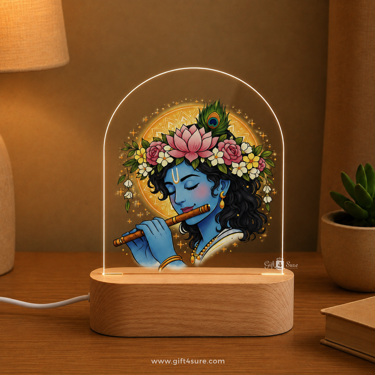 LORD KRISHNA ACRYLIC LED LAMP-2