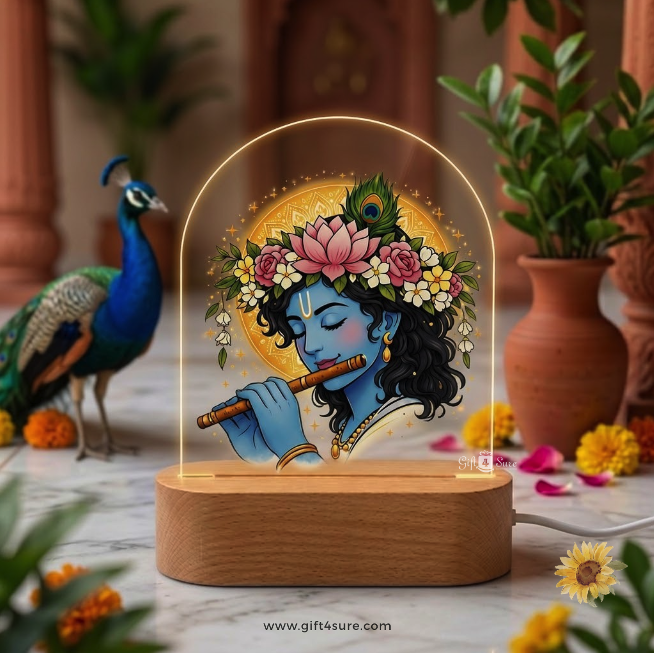 LORD KRISHNA ACRYLIC LED LAMP-2