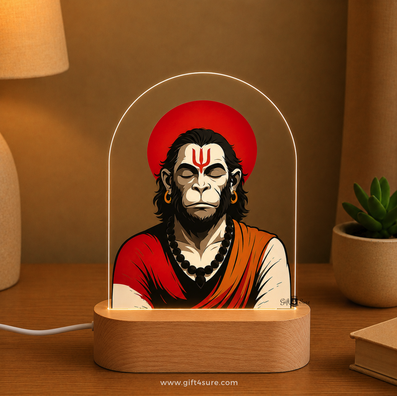 LORD HANUMAN ACRYLIC DESK DECOR