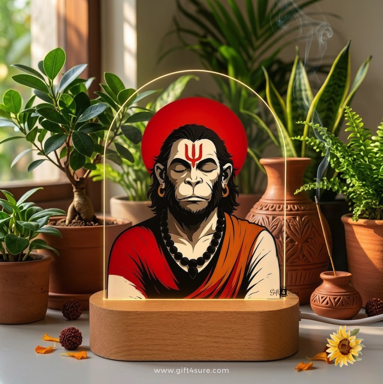 LORD HANUMAN ACRYLIC DESK DECOR