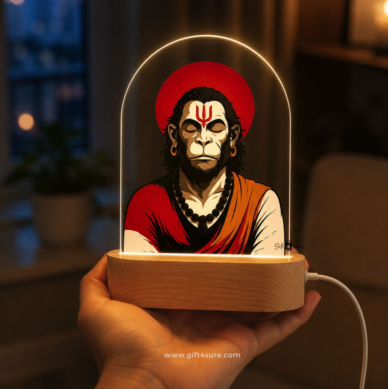 LORD HANUMAN ACRYLIC DESK DECOR