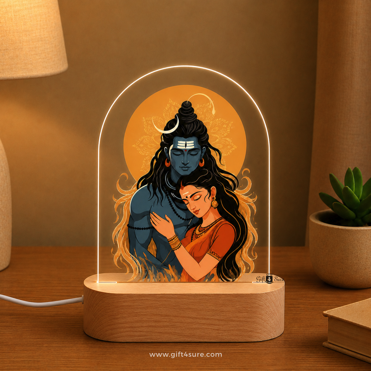 SHIVA & PARVATI ACRYLIC LED LAMP