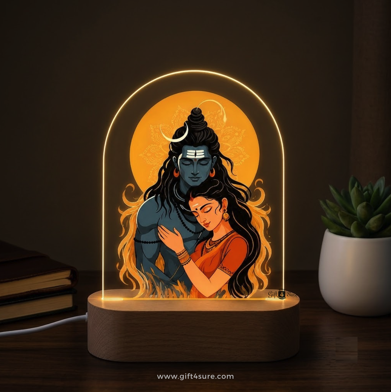 SHIVA & PARVATI ACRYLIC LED LAMP