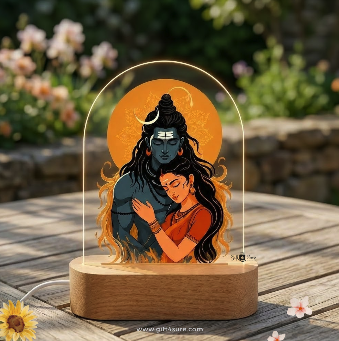 SHIVA & PARVATI ACRYLIC LED LAMP
