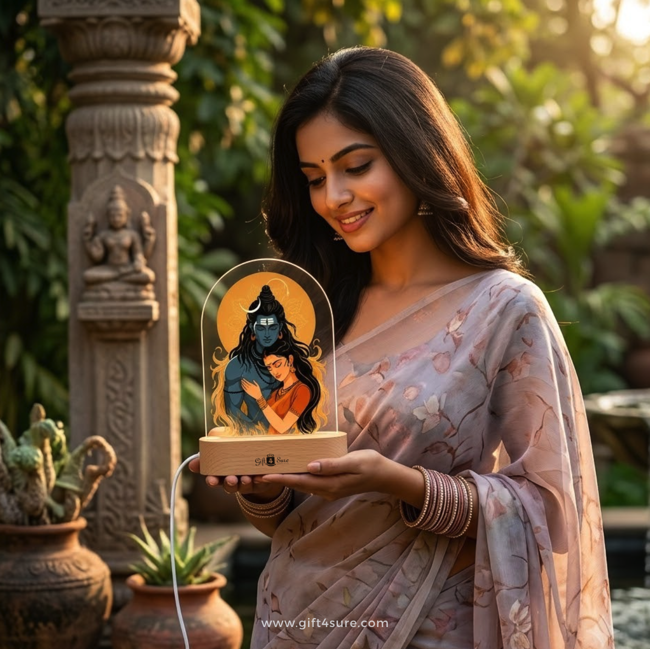 SHIVA & PARVATI ACRYLIC LED LAMP