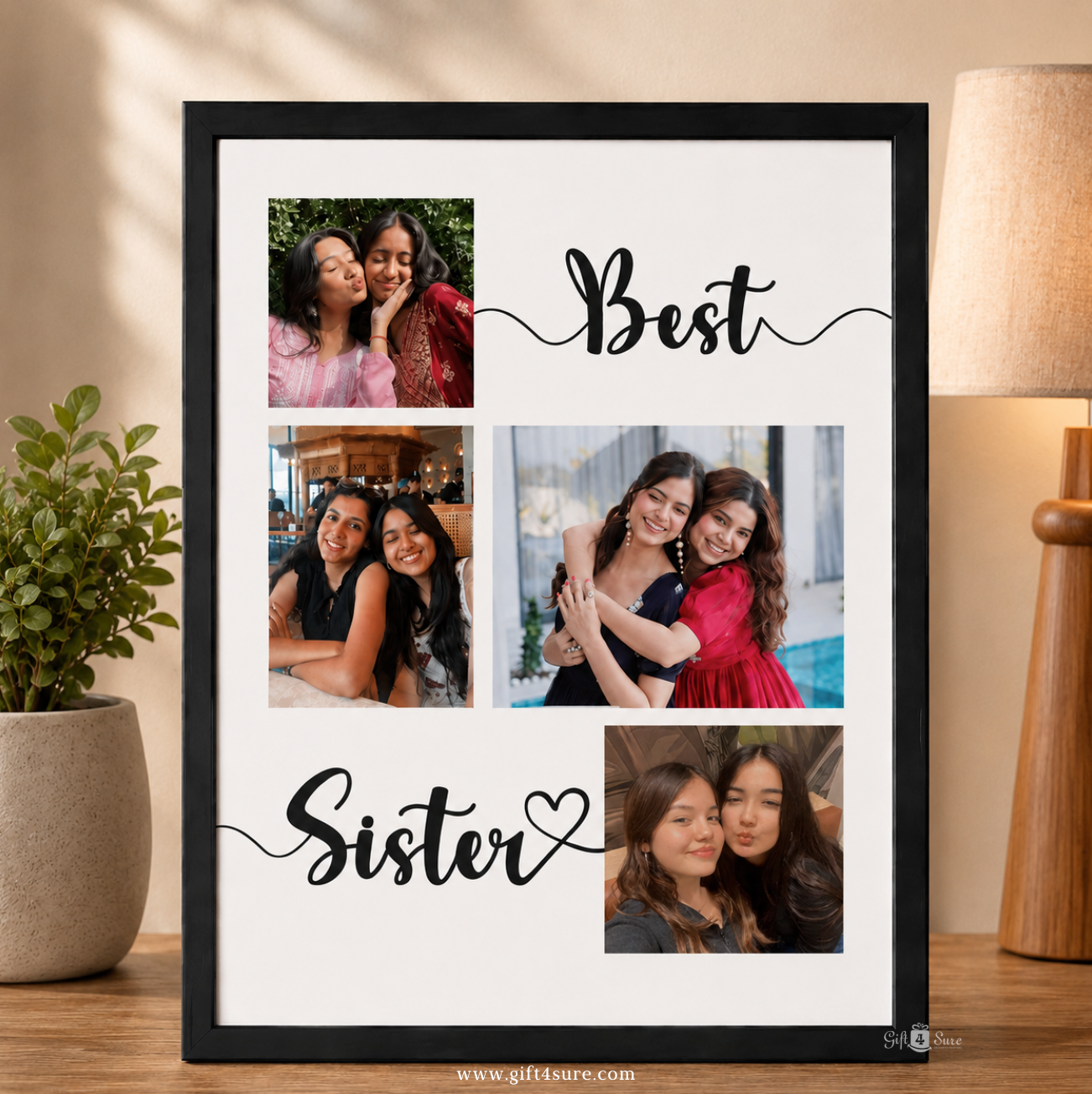 BEST SISTER PHOTO COLLAGE FRAME