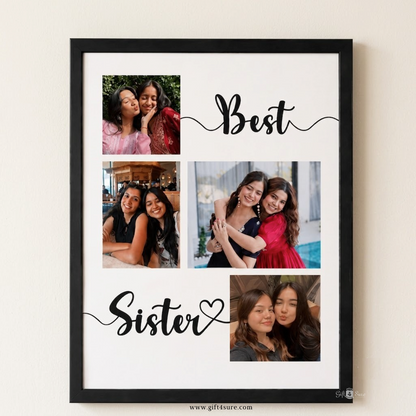 BEST SISTER PHOTO COLLAGE FRAME