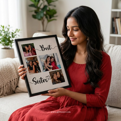 BEST SISTER PHOTO COLLAGE FRAME