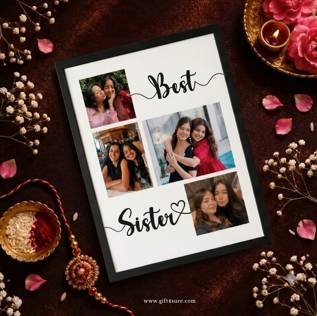 BEST SISTER PHOTO COLLAGE FRAME
