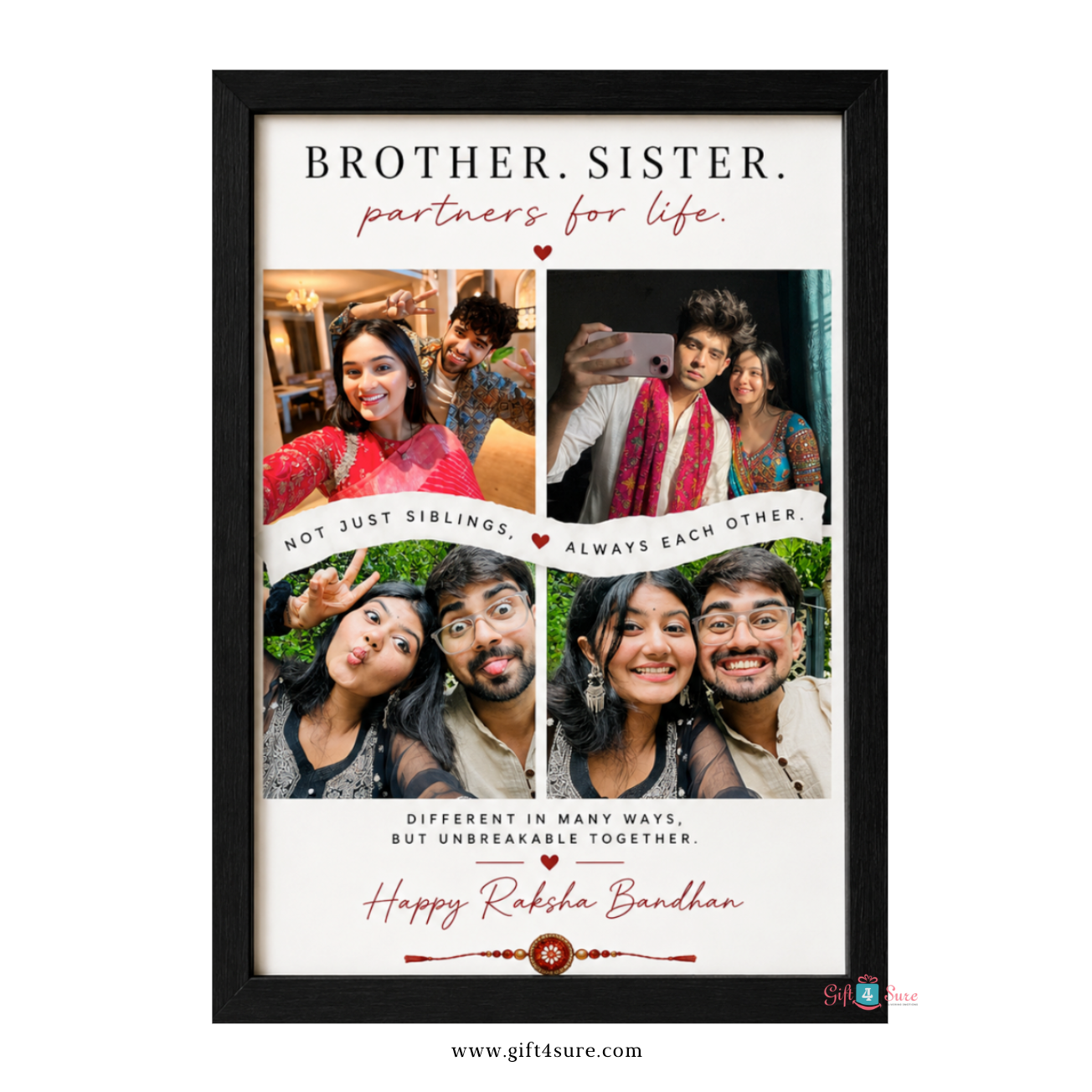 BROTHER-SISTER PHOTO COLLAGE FRAME