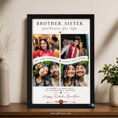 BROTHER-SISTER PHOTO COLLAGE FRAME