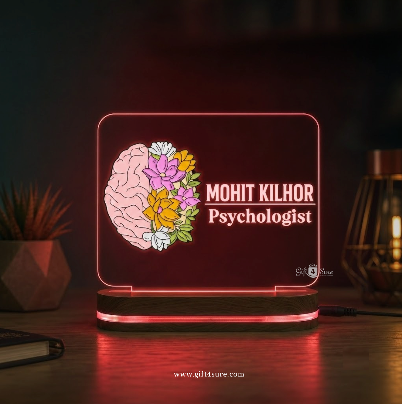 PSYCHOLOGIST DOCTOR ACRYLIC LED LAMP (MULTICOLOR)