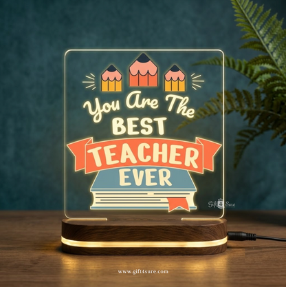 BEST TEACHER ACRYLIC LED LAMP (MULTICOLOR)
