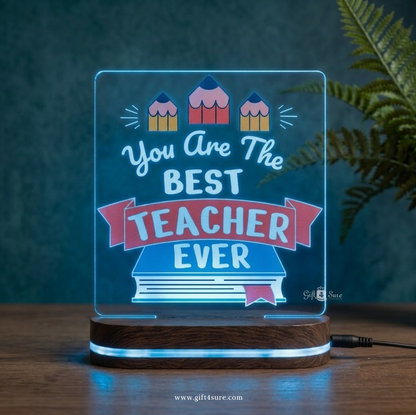 BEST TEACHER ACRYLIC LED LAMP (MULTICOLOR)