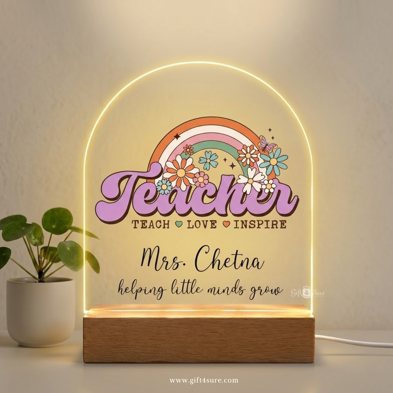 TEACHER ACRYLIC LED LAMP-2