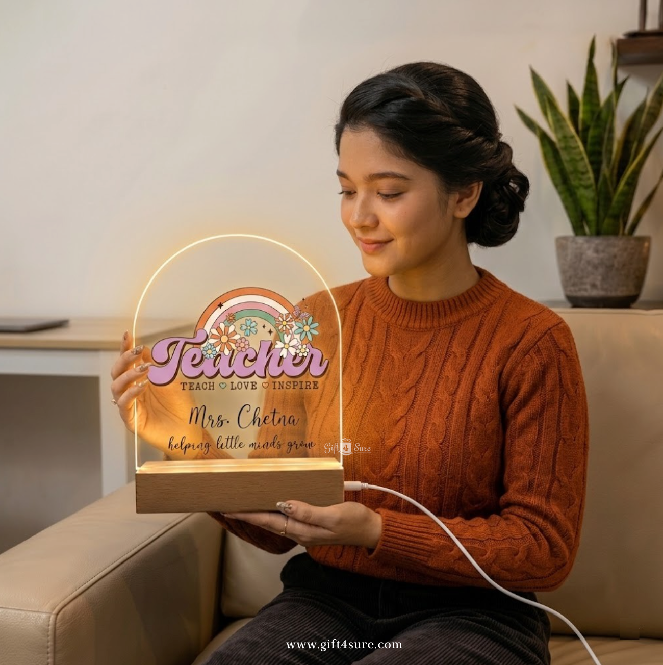 TEACHER ACRYLIC LED LAMP-2