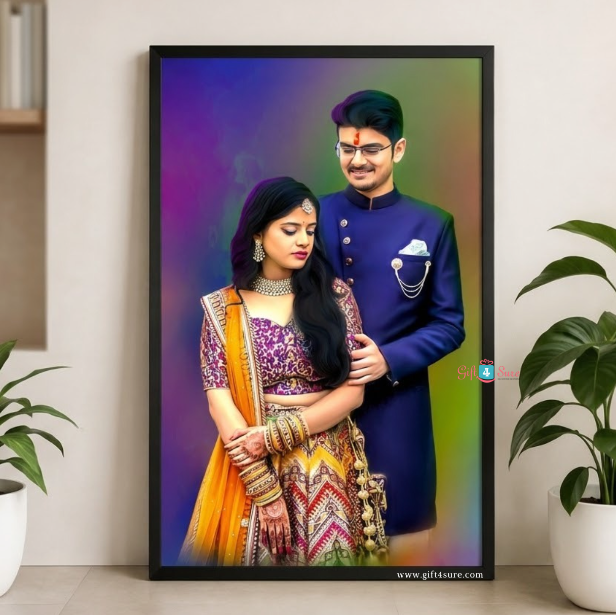 COUPLE OIL SMUDGE PAINTING