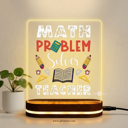 MATH TEACHER ACRYLIC LED LAMP