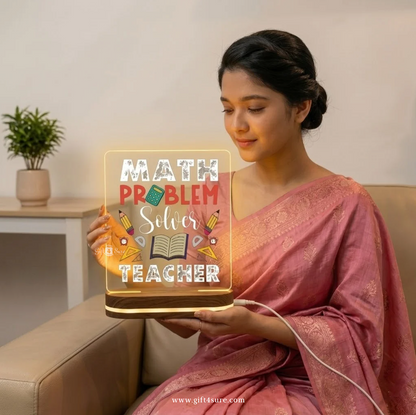 MATH TEACHER ACRYLIC LED LAMP
