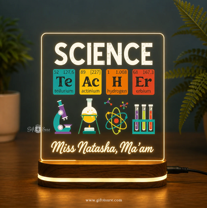 SCIENCE TEACHER ACRYLIC LED LAMP