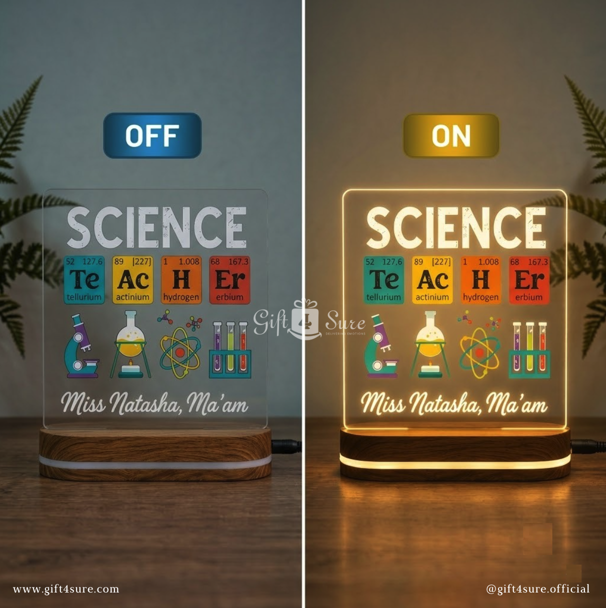 SCIENCE TEACHER ACRYLIC LED LAMP