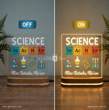 SCIENCE TEACHER ACRYLIC LED LAMP