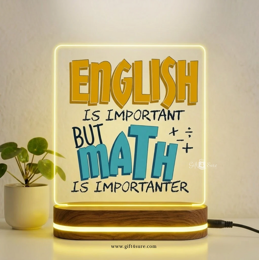 MATH TEACHER ACRYLIC LED LAMP-2
